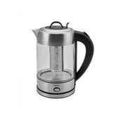 Karaca Glass Inox Herbal Tea Machine And Water Heater Kettle, LED Light, High Borosilicate Body, Stainless Steel – 1850W, 1.7L | 153.01.06.4887